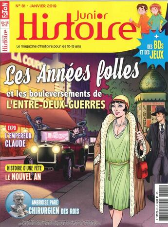 Couverture du livre « Histoire junior n 81 - les annees folles - janvier 2019 » de  aux éditions Histoire Junior