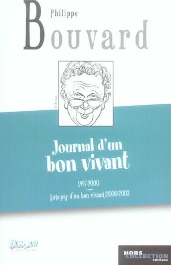 Couverture du livre « Journal D'Un Bon Vivant » de Bouvard Philippe aux éditions Hors Collection