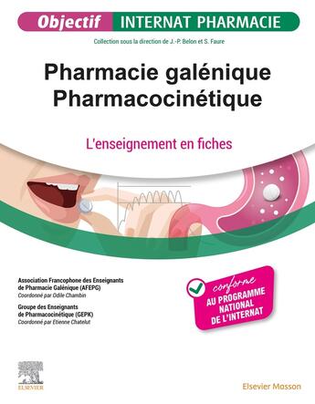 Couverture du livre « Pharmacie galénique, pharmacocinétique : l'enseignement en fiches » de  aux éditions Elsevier-masson