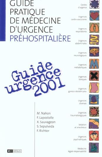 Couverture du livre « Guide pratique de medecine d urgence prehospitaliere 3eme edition » de Sauvageon X aux éditions Doin