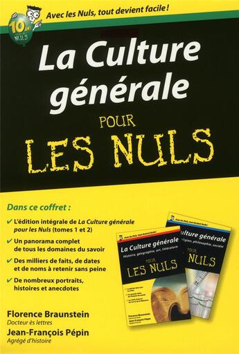 Couverture du livre « Coffret la culture générale pour les nuls » de Florence Braunstein et Jean-Francois Pepin aux éditions First