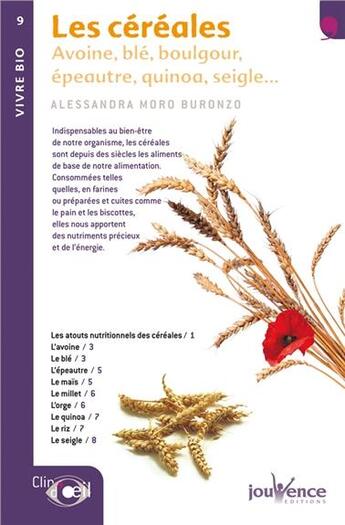 Couverture du livre « N 9 les cereales » de Moro Buronzo A. aux éditions Jouvence