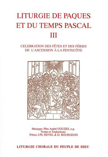 Couverture du livre « Liturgie de paques et du temps pascal vol 3 » de Andre Gouzes aux éditions Studio Sm