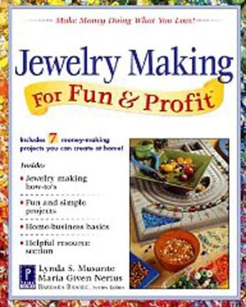 Couverture du livre « Jewelry Making for Fun & Profit » de Nerius Maria aux éditions Epagine