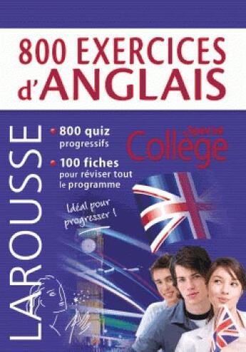 Couverture du livre « 800 exercices d'anglais » de  aux éditions Larousse