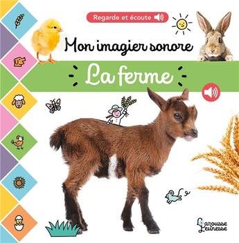 Couverture du livre « Mon imagier sonore : La ferme » de Cogumelo Club aux éditions Larousse