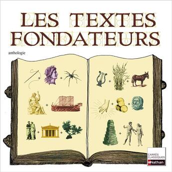 Couverture du livre « Les textes fondateurs ; anthologie : la Bible ; l'Odyssée, d'Homère ; l'Enéide, de Virgile ; les métamorphoses, d'Ovide » de Cecile De Cazanove aux éditions Nathan