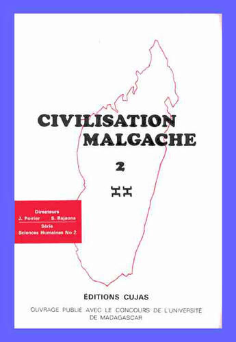 Couverture du livre « Civilisation malgache t.2 » de Jean Poirier et S Rajaona aux éditions Cujas