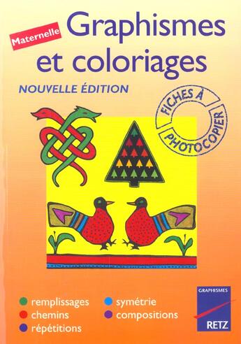 Couverture du livre « Graphisme et coloriage ; maternelle ; fiches à photocopier » de Helene Baron aux éditions Retz