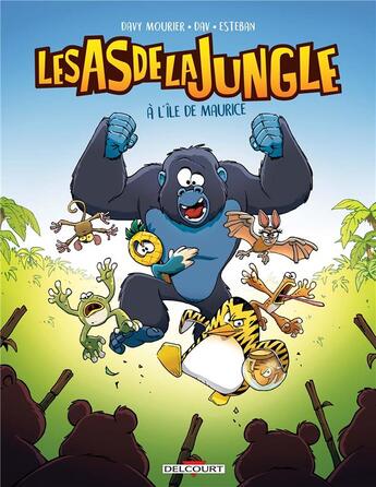 Couverture du livre « Les As de la Jungle t.1 : à l'île Maurice » de Davy Mourier et Dav aux éditions Delcourt