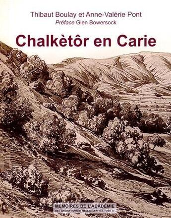 Couverture du livre « Chalketor en carie » de  aux éditions Academie Inscriptions Et Belles Lettres