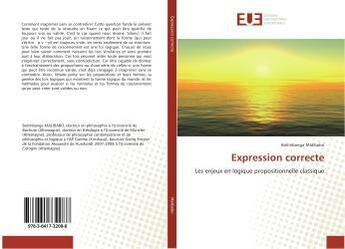 Couverture du livre « Expression correcte » de Malibabo Balimbanga aux éditions Editions Universitaires Europeennes