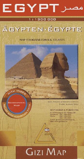 Couverture du livre « Egypt 1/1m3 (geographical) » de  aux éditions Gizimap