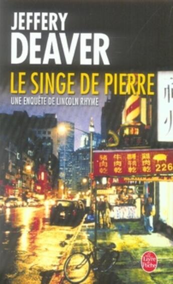 Couverture du livre « Le singe de pierre » de Deaver-J aux éditions Le Livre De Poche