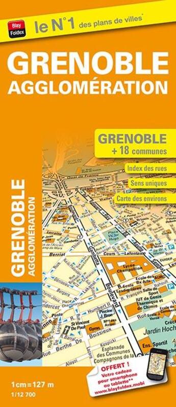 Couverture du livre « Grenoble ; agglomération ; Grenoble + 18 communes » de  aux éditions Blay Foldex