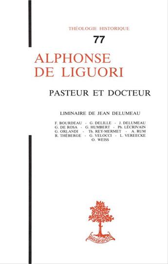 Couverture du livre « Saint alphonse de liguori » de  aux éditions Beauchesne