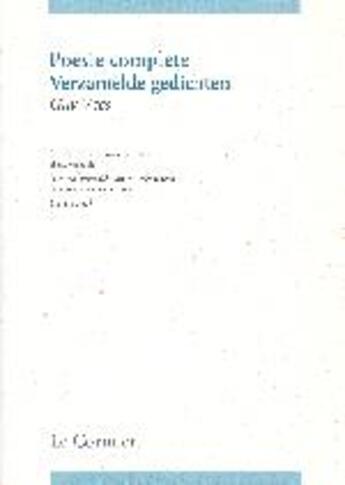 Couverture du livre « Poesie complete » de Guy Vaes aux éditions Cormier