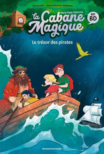 Couverture du livre « La cabane magique Tome 4 : Le trésor des pirates » de Mary Pope Osborne aux éditions Bayard Jeunesse