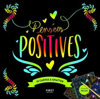 Couverture du livre « Cartes a gratter - pensees positives » de Lisa Magano aux éditions First