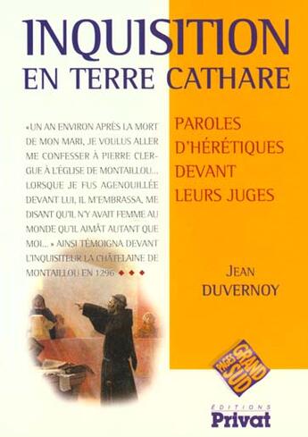 Couverture du livre « Inquisition en terre cathare » de A Preciser aux éditions Actes Sud