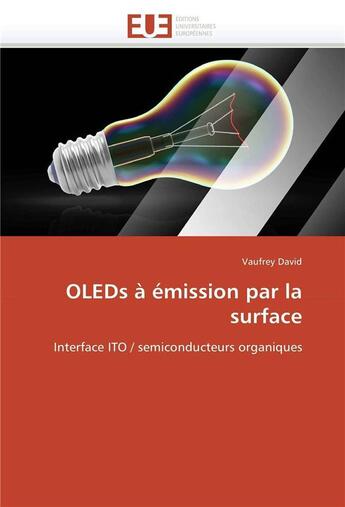 Couverture du livre « Oleds a emission par la surface » de David-V aux éditions Editions Universitaires Europeennes