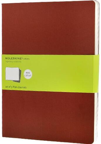 Couverture du livre « Cahier blanc tres grand format couv. souple carton rouge » de Moleskine aux éditions Moleskine Papet