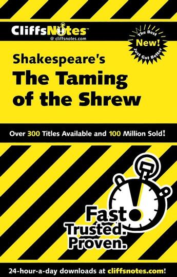 Couverture du livre « CliffsNotes on Shakespeare's The Taming of the Shrew » de Maurer Kate aux éditions Houghton Mifflin Harcourt