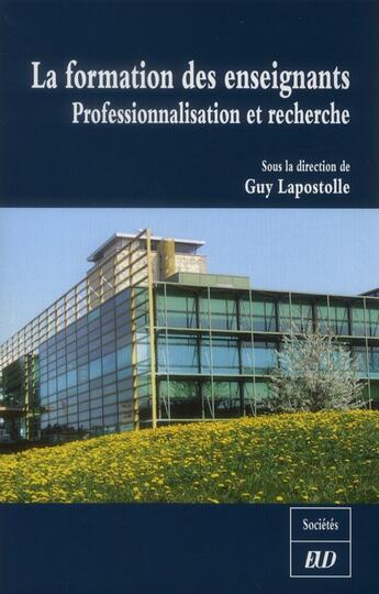 Couverture du livre « Formation des enseignants » de Guy Lapostolle aux éditions Pu De Dijon