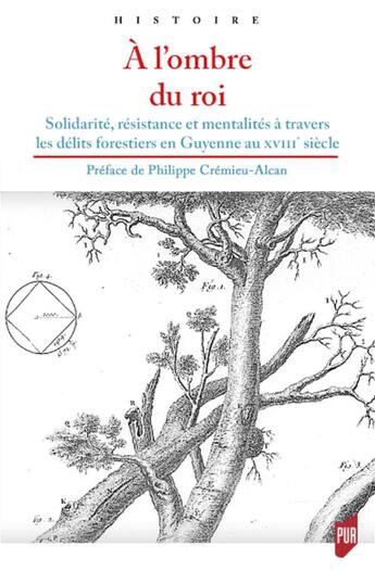 Couverture du livre « À l'ombre du roi ; solidarité, résistance et mentalités à travers les délits forestiers en Guyenne au XVIIIe siècle » de Philippe Cremieu-Alcan aux éditions Pu De Rennes