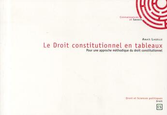 Couverture du livre « Le droit constitutionnel en tableaux ; pour une approche méthodique du droit constitutionnel » de Anais Lagelle aux éditions Connaissances Et Savoirs