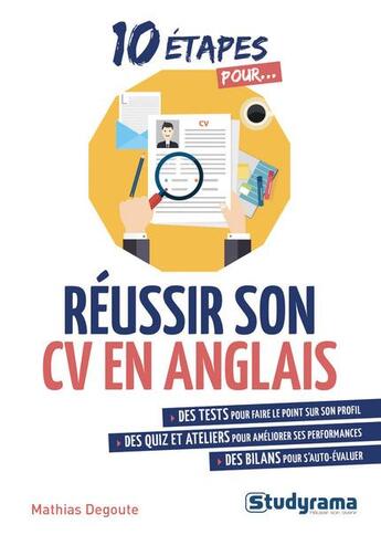 Couverture du livre « 10 étapes pour... ; réussir son CV en anglais » de  aux éditions Studyrama