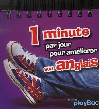 Couverture du livre « 1 minute par jour pour améliorer son anglais » de  aux éditions Play Bac