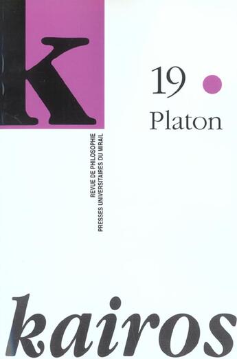 Couverture du livre « Platon » de  aux éditions Pu Du Midi