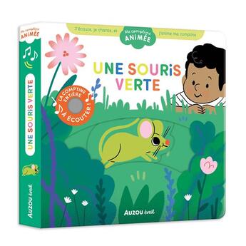 Couverture du livre « Ma comptine animee - une souris verte » de Abolivier Aurélie aux éditions Philippe Auzou