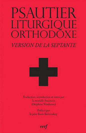 Couverture du livre « Psautier, liturgique orthodoxe ; version de la septante » de Mere Anastasia aux éditions Cerf