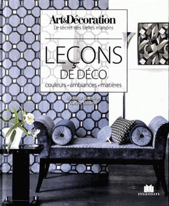 Couverture du livre « Leçons de deco » de Karine Villame aux éditions Massin