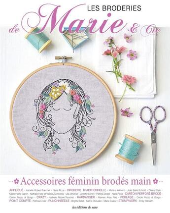 Couverture du livre « Accessoires feminin brodes main » de Uvre Collective aux éditions De Saxe