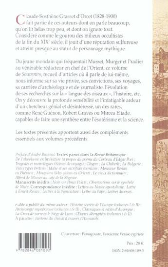 Couverture du livre « Souvenirs » de Claude Sosthene Grasset D'Orcet aux éditions Edite