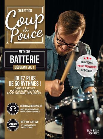 Couverture du livre « Batterie pour debutants » de  aux éditions Coup De Pouce