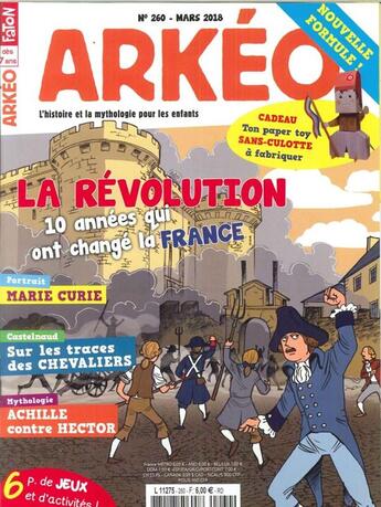 Couverture du livre « Arkeo junior n 260 la revolution francaise - mars 2018 » de  aux éditions Arkeo Junior