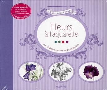 Couverture du livre « Fleurs à l'aquarelle » de  aux éditions Mango