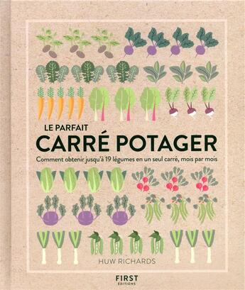 Couverture du livre « Le parfait carré potager » de Huw Richards aux éditions First