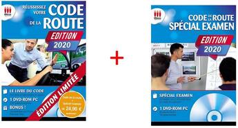 Couverture du livre « Coffret réussissez votre code de la route + spécial examen 2020 » de  aux éditions Micro Application