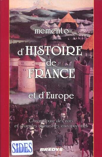 Couverture du livre « Memento d'histoire de france et d'europe » de Jean Berra aux éditions Sides