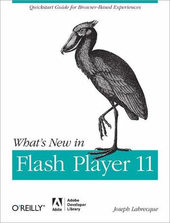 Couverture du livre « What's new in Flash Player 11 » de Joseph Labrecque aux éditions O Reilly