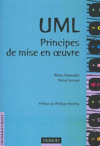 Couverture du livre « Uml Principes De Mise En Oeuvre » de Fannader/Leroux aux éditions Dunod