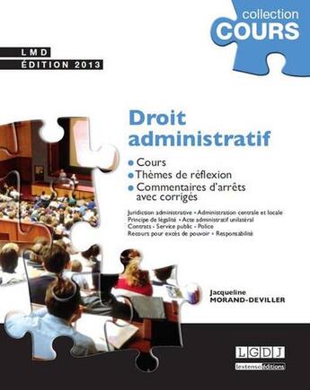 Couverture du livre « Droit administratif (13e édition) » de Jacqueline Morand-Deviller aux éditions Lgdj