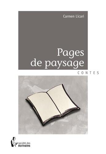 Couverture du livre « Pages de paysage » de Carmen Licari aux éditions Societe Des Ecrivains