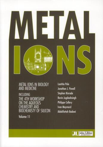 Couverture du livre « Metal ions in biology and medicine t.11 » de  aux éditions John Libbey