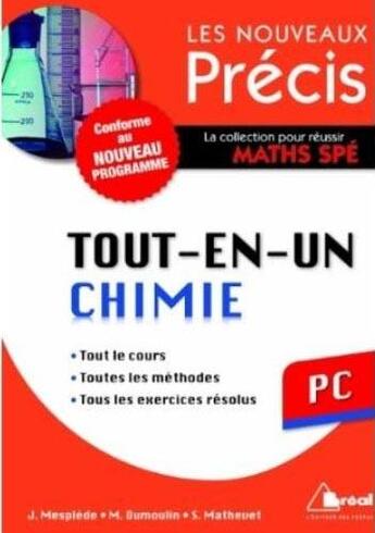 Couverture du livre « Tout-en-un ; chimie PC » de Jacques Mesplede aux éditions Breal